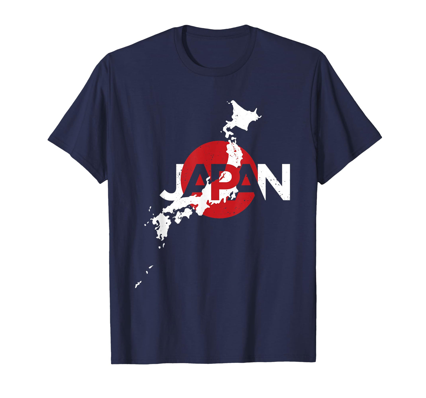 Japanese Map Flag Souvenir Distressed Japan Family Heritage T-Shirt
