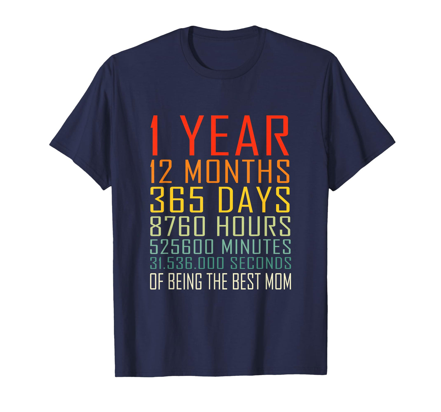Vintage Being Mom 1 Year Anniversary Mom T-Shirt