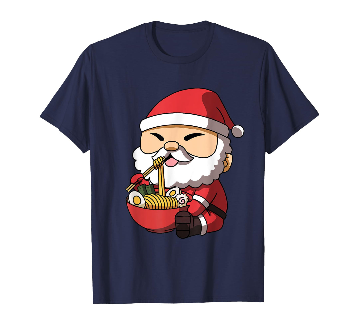 Kawaii Anime Christmas Santa Claus Japanese Ramen T-Shirt