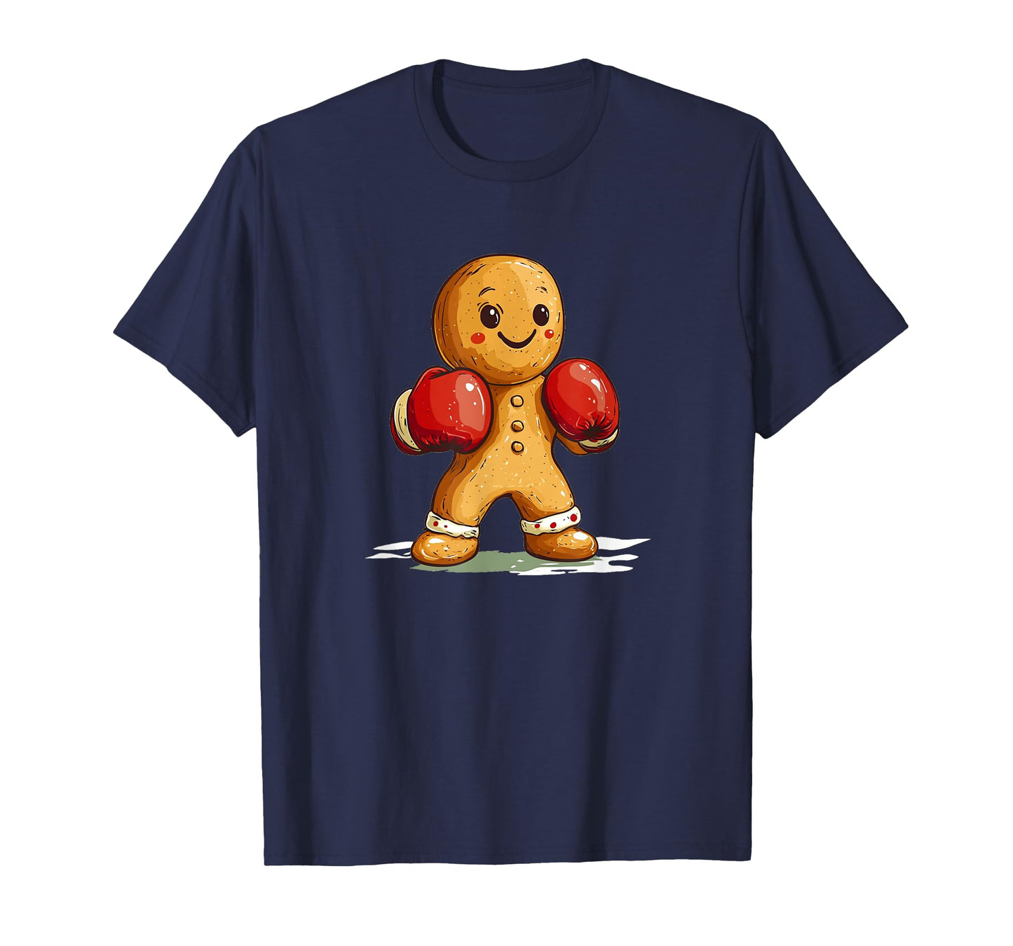 Knockout Style with This Gingerbread Man in Boxing Gloves T-Shirt