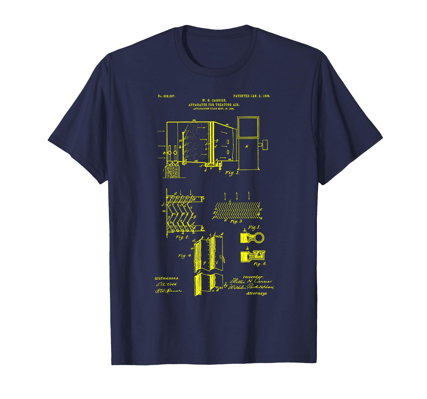 HVAC Technician Funny first Air Condition Patent T-Shirt