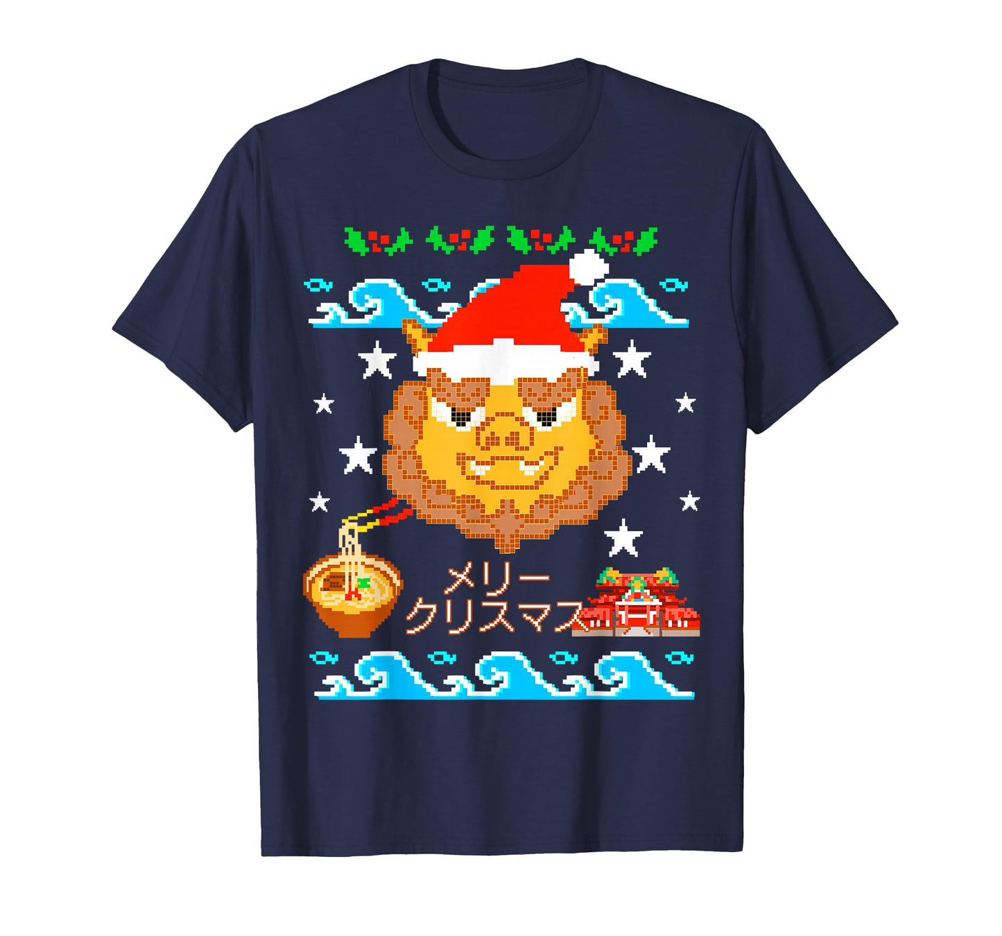 Shisa Dogs Ugly Christmas sweater Okinawa Japan Party Gift T-Shirt