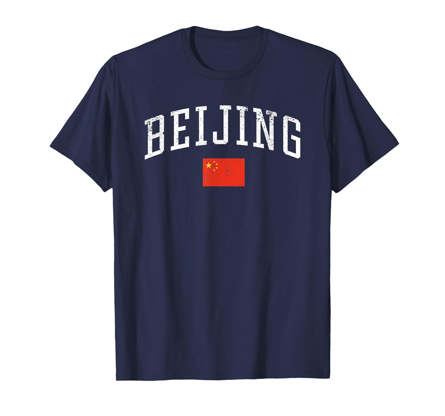 Vintage Beijing China Country Flag Souvenir Vacation T-Shirt