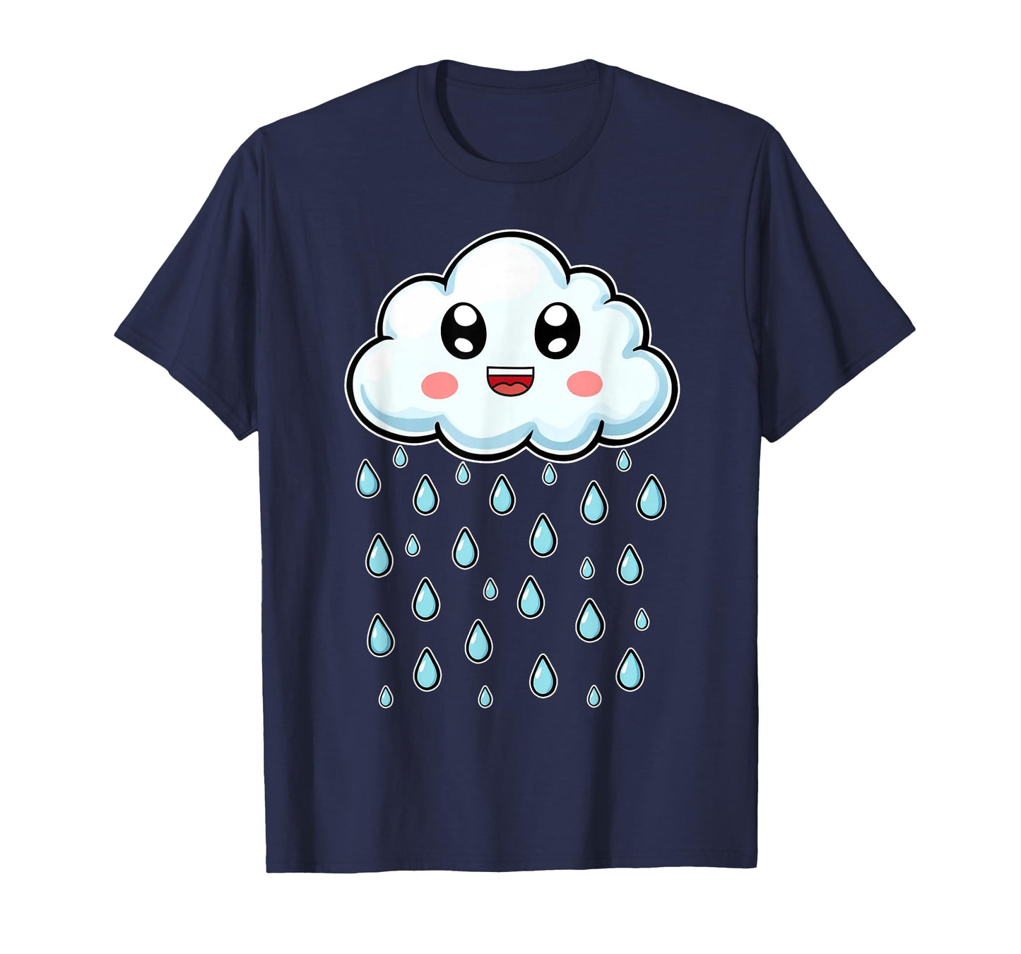 Cloud Raindrops Water White Cute Christmas Costume Halloween T-Shirt