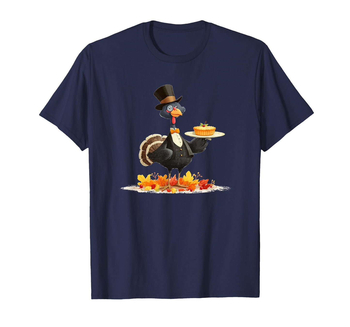 Gentleman Turkey Look with Thanksgiving Pie Costume T-Shirt