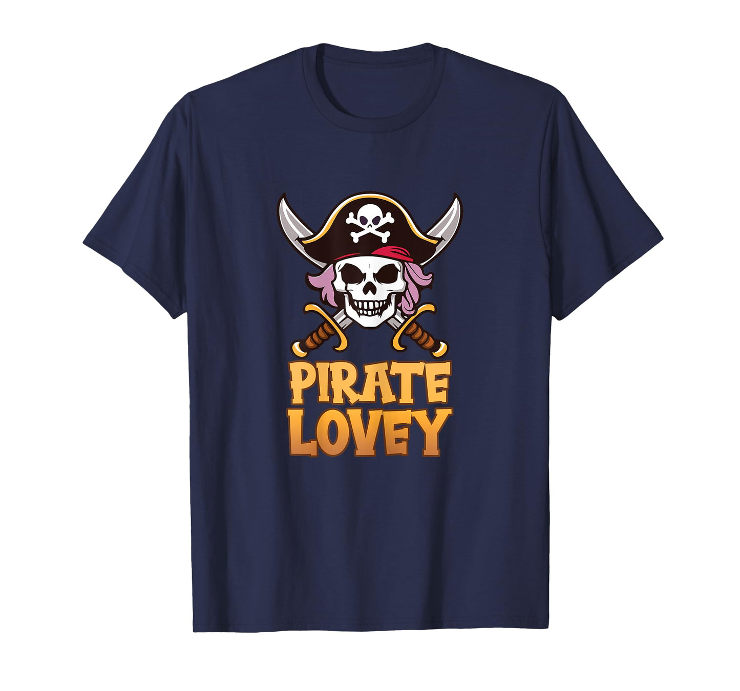 Pirate Lovey Funny Captain Matching Halloween Costume T-Shirt