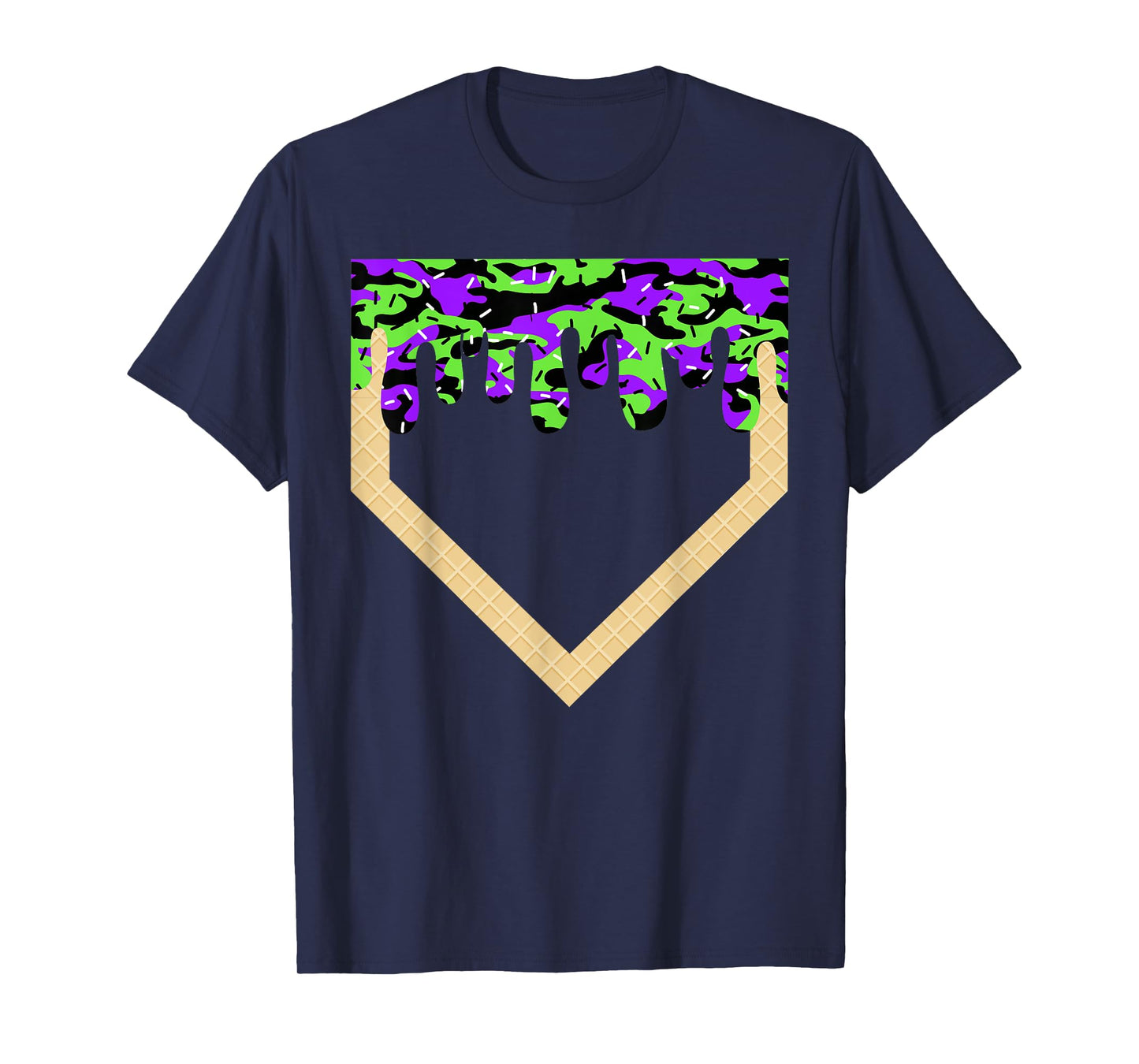 Halloween Baseball Home Plate Drip Baseball Lifestyle Boys T-Shirt