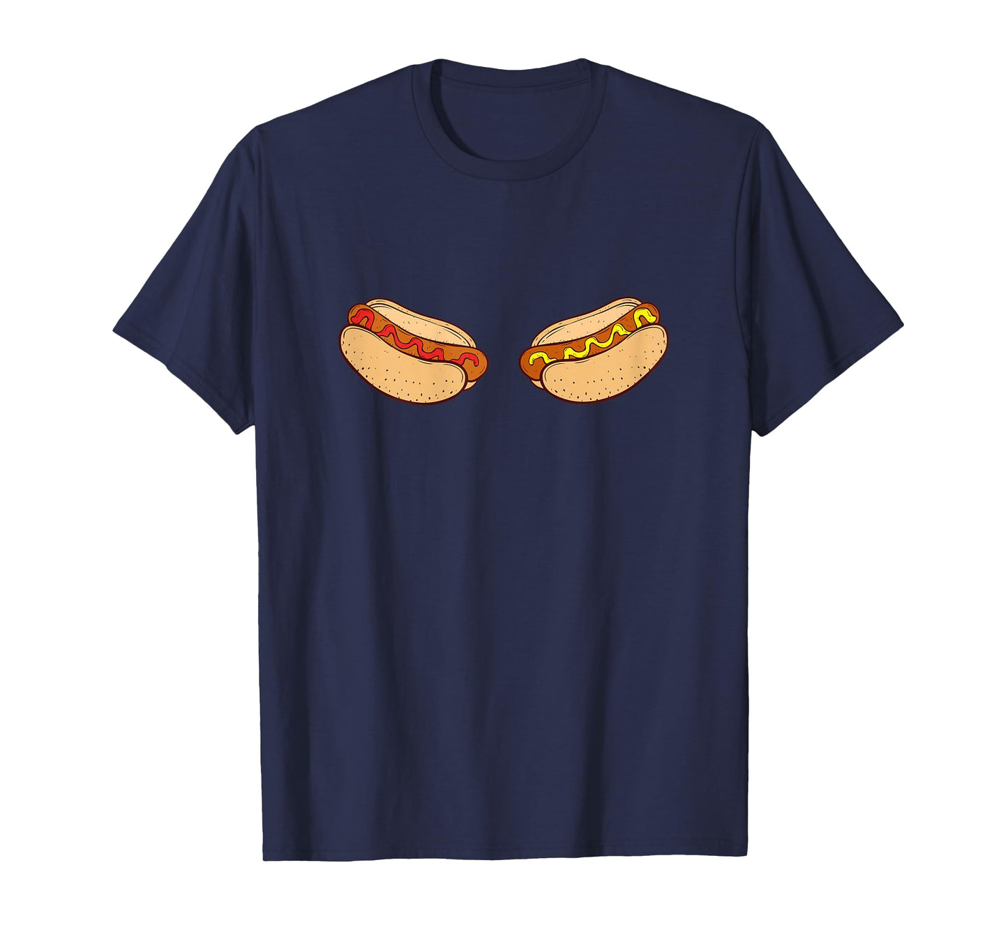 Funny Hot Dog Boobs Sexy Fast Food Fun Design for cool Women T-Shirt