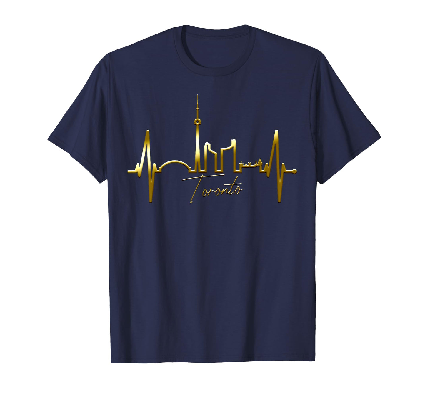 Toronto Skyline Heartbeat Canadian Lover I Love Canada T-Shirt