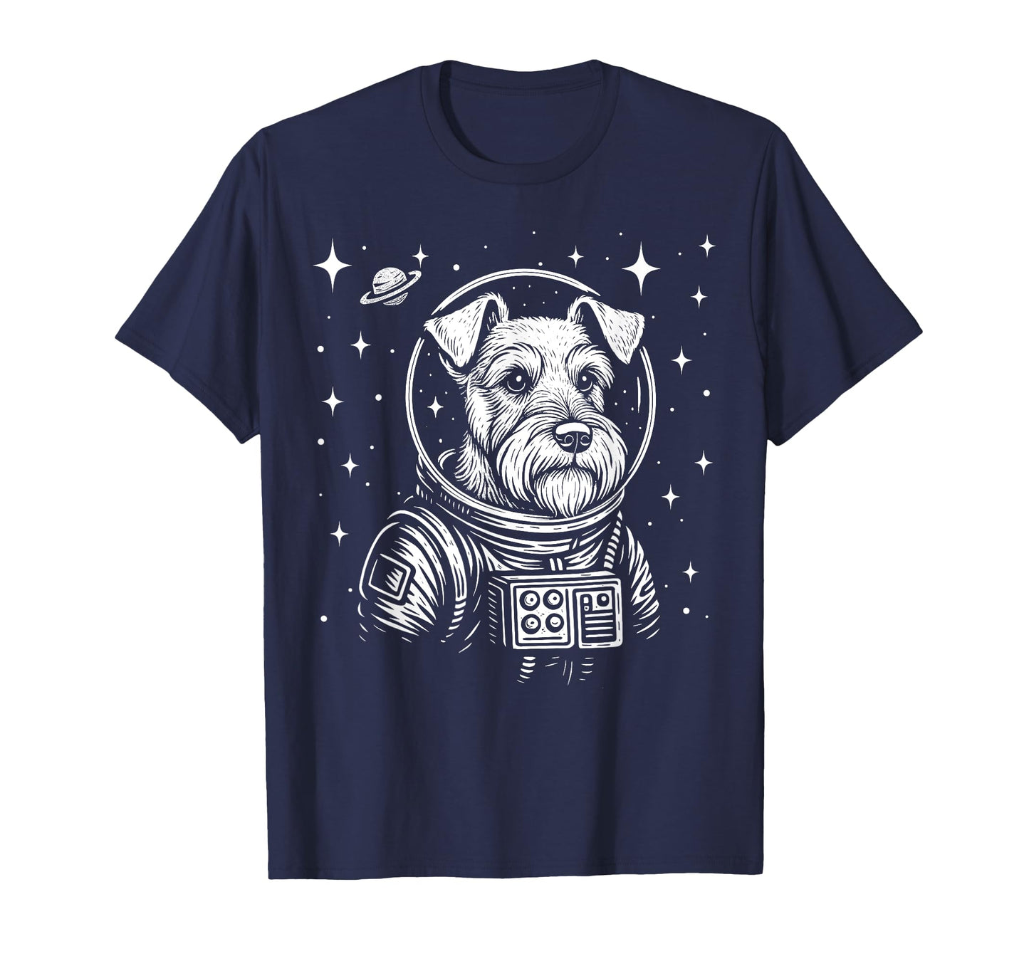 Astronaut Schnauzer Space Galaxy Dog Lovers T-Shirt