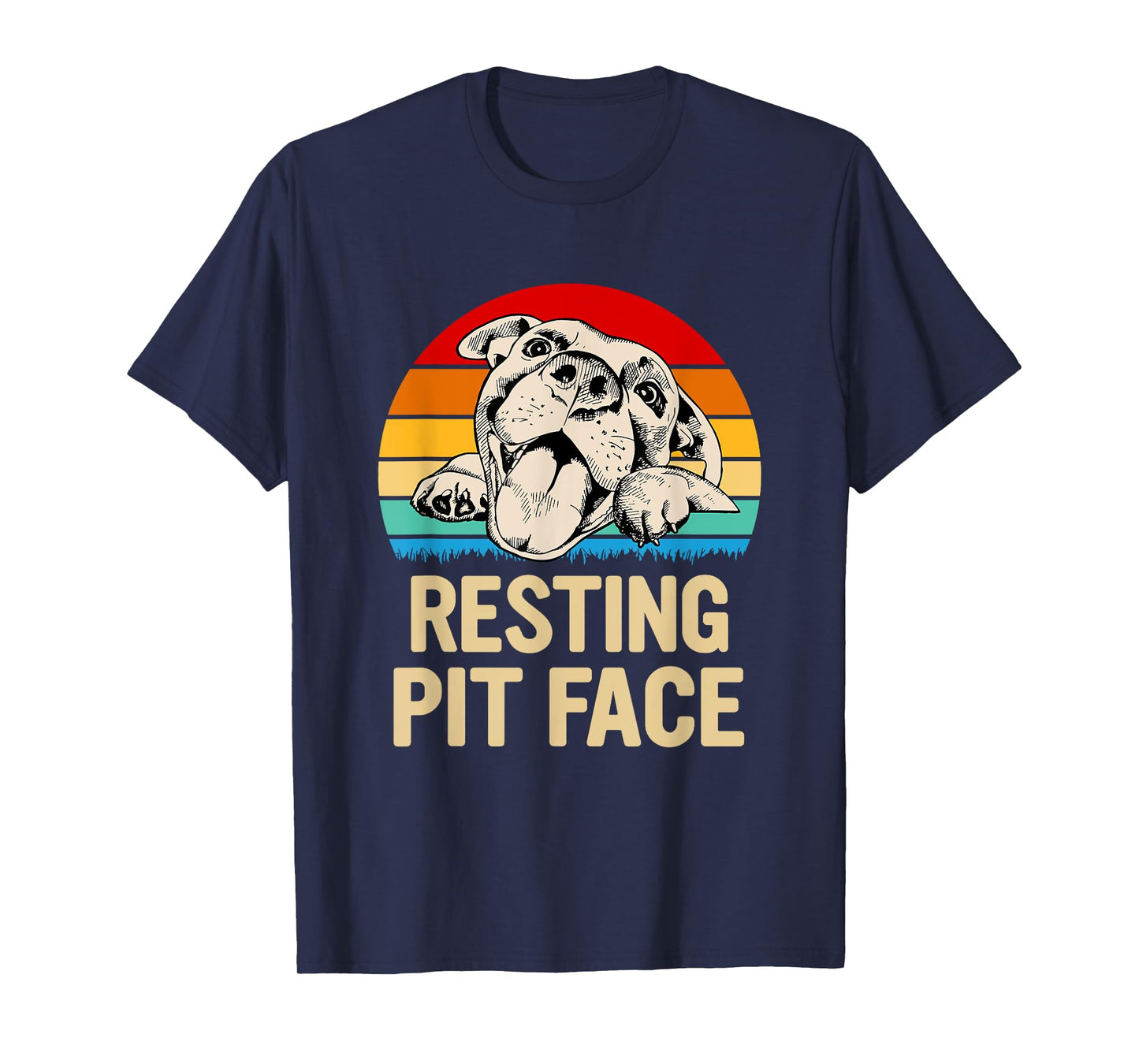 Resting Pit Face Gift for Pitbull Lovers and Pittie Owners T-Shirt