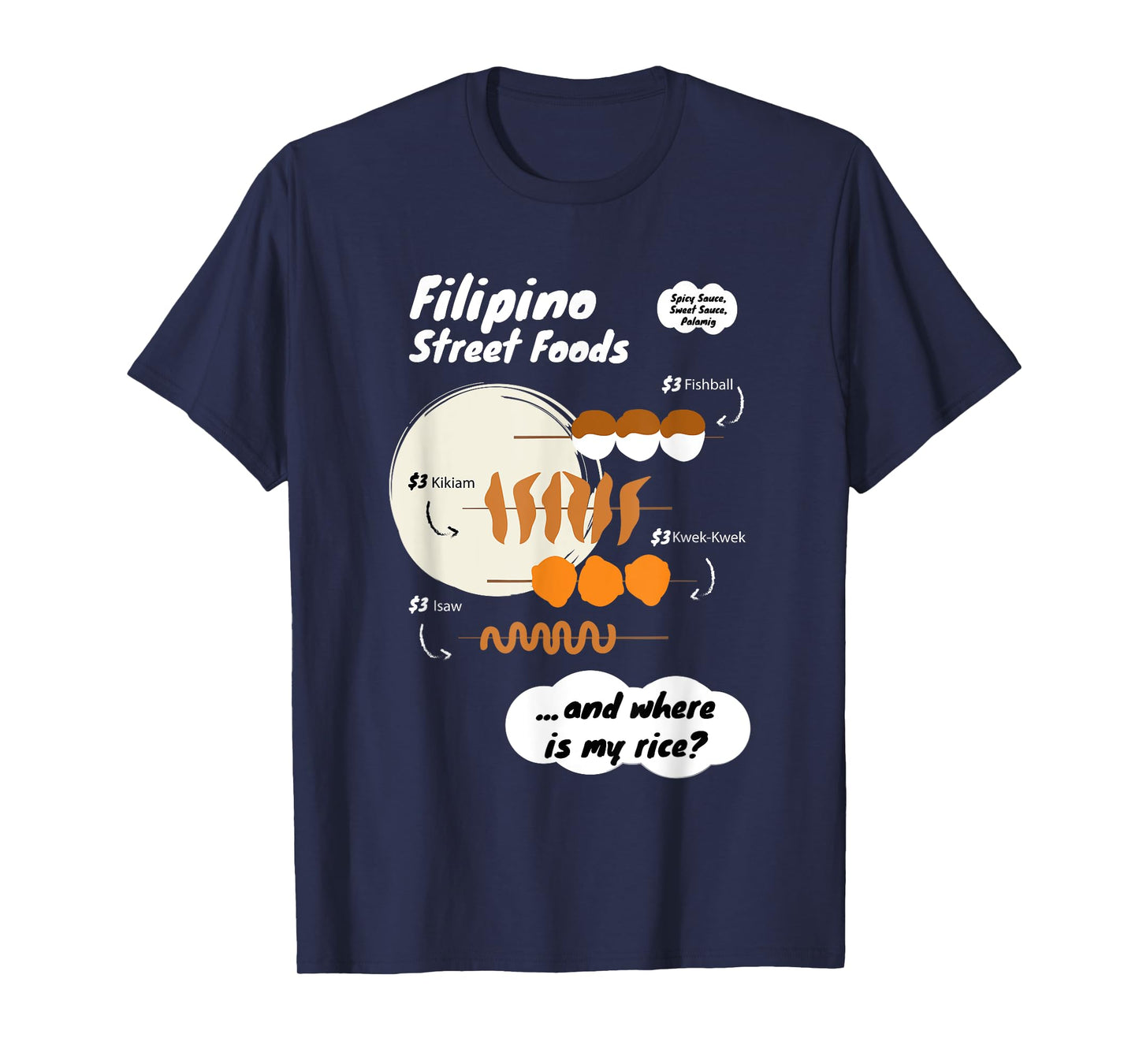 Funny Filipina Filipino Food Menu Rice Philippines T-Shirt