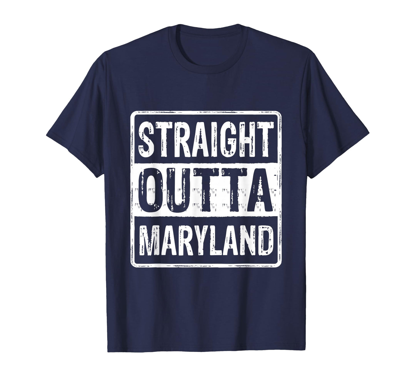 Straight Outta Maryland Local Pride Distressed T-Shirt