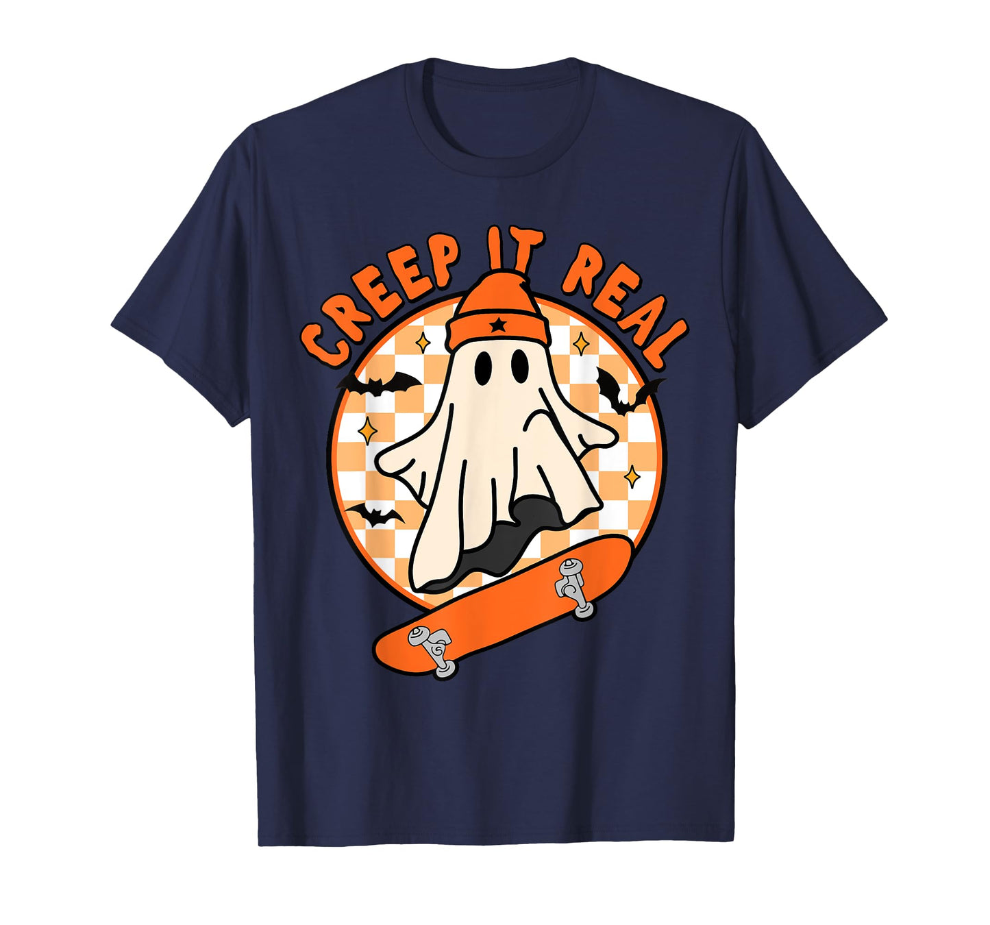 Creep It Real Ghost Boy Fall Season Vintage Retro Halloween T-Shirt