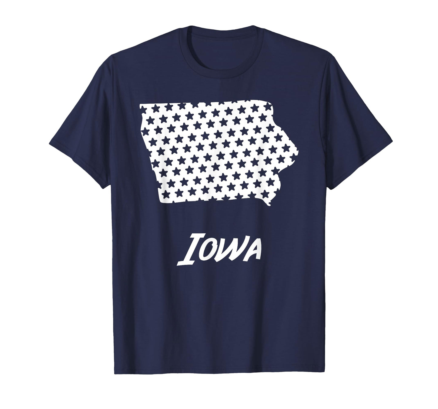 Iowa USA State Outline Stars Vintage Retro Design T-Shirt