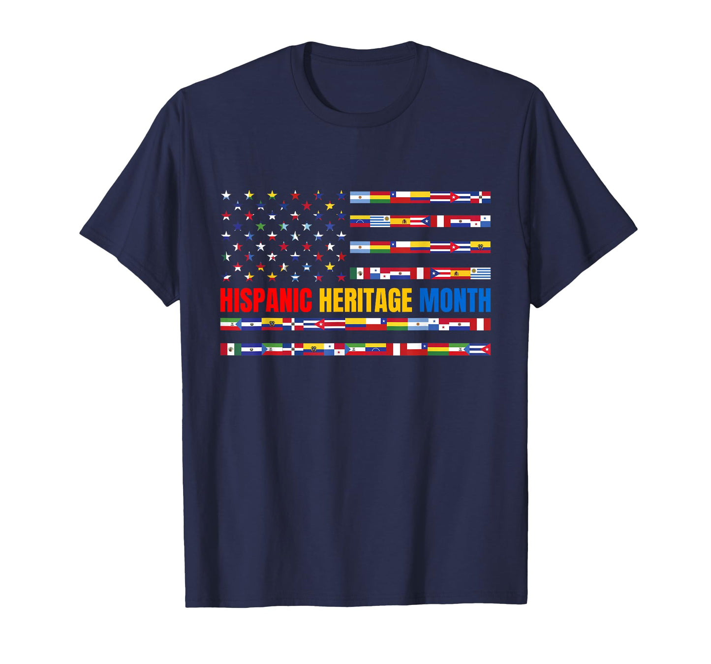 Hispanic Heritage Month USA American Flag National Latino T-Shirt