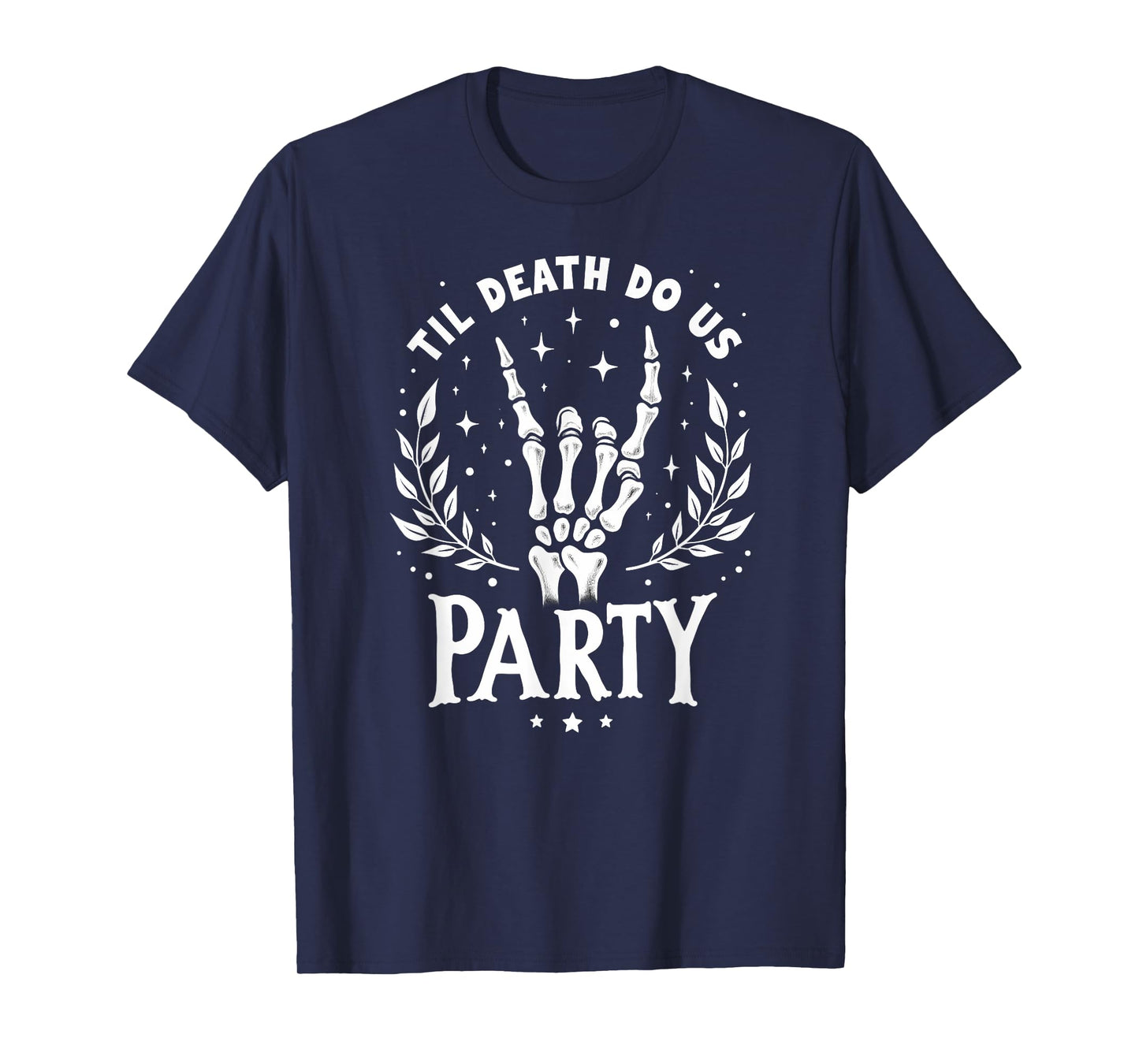 Rock Hand Wedding Bachelorette Til Death Do Us Halloween T-Shirt