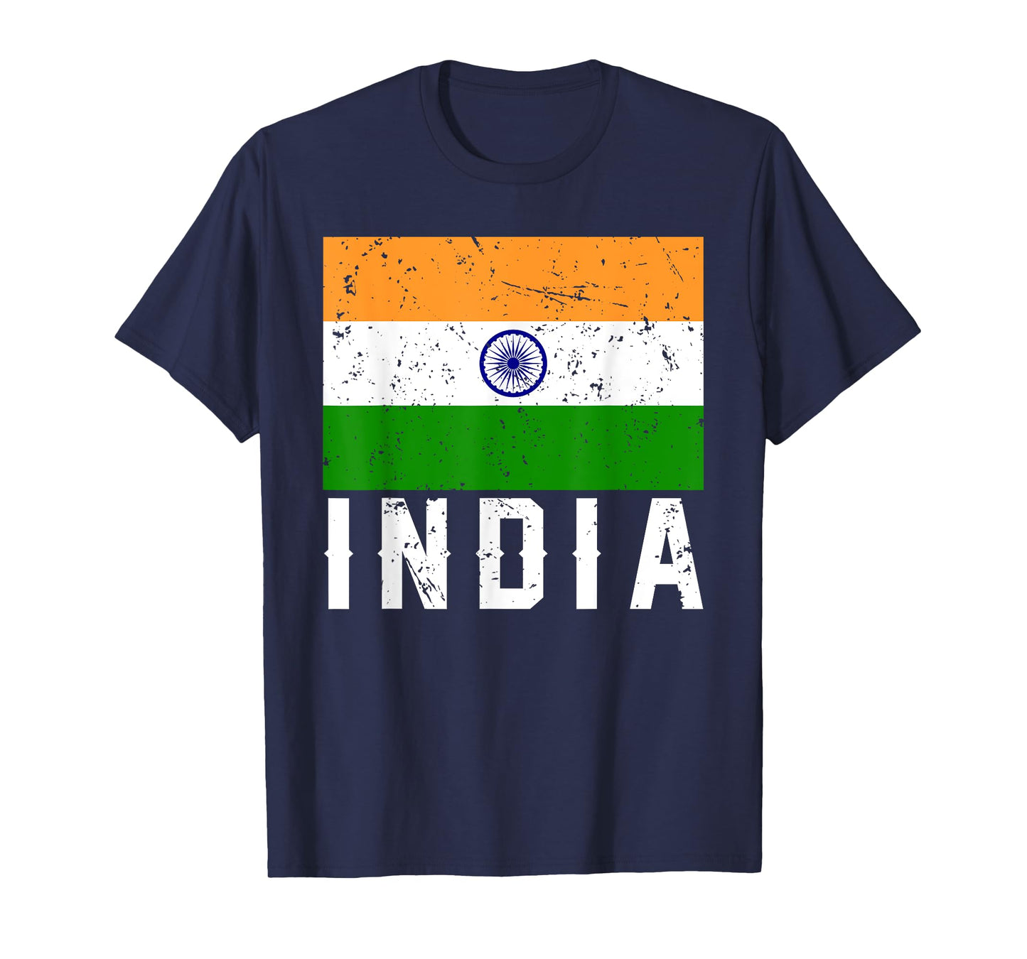 Retro Indian Flag Indian Proud Roots India Pride Patriotic T-Shirt