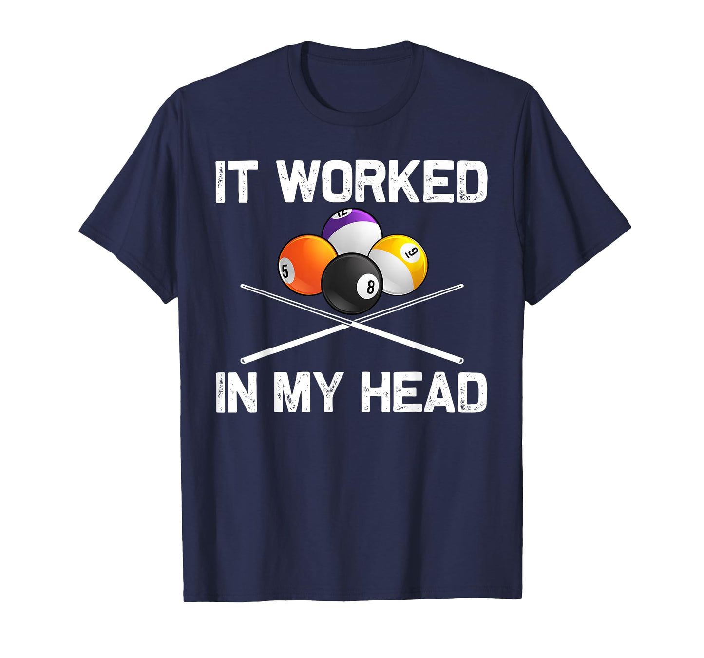 Funny Billiards Art For Men Women Billiard Lover Pool Player T-Shirt