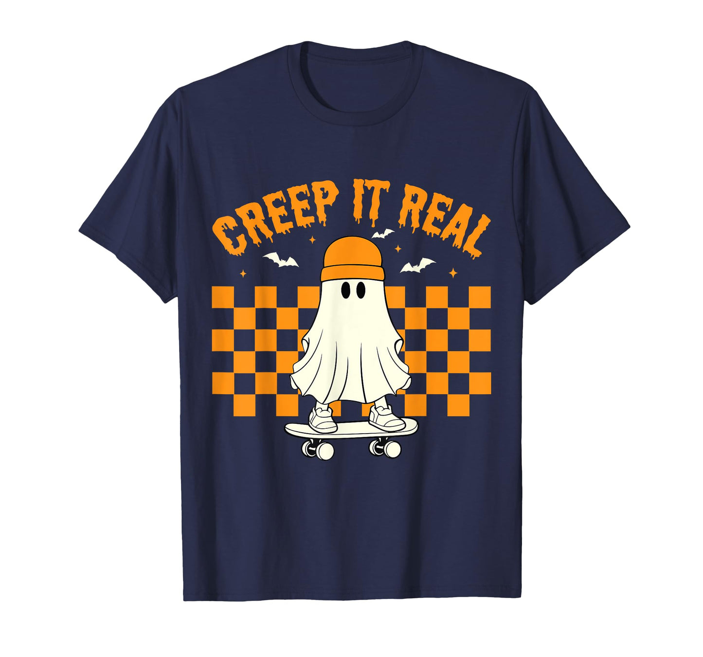 Retro Halloween Cute Ghost Halloween Creep it Real Toddler T-Shirt