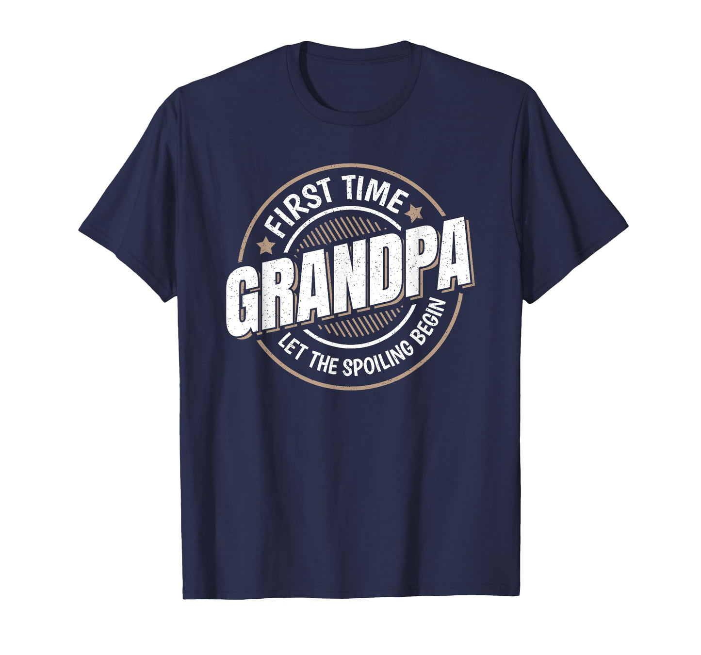 First Time Grandpa Funny Grandfather Grandkids Graphic T-Shirt
