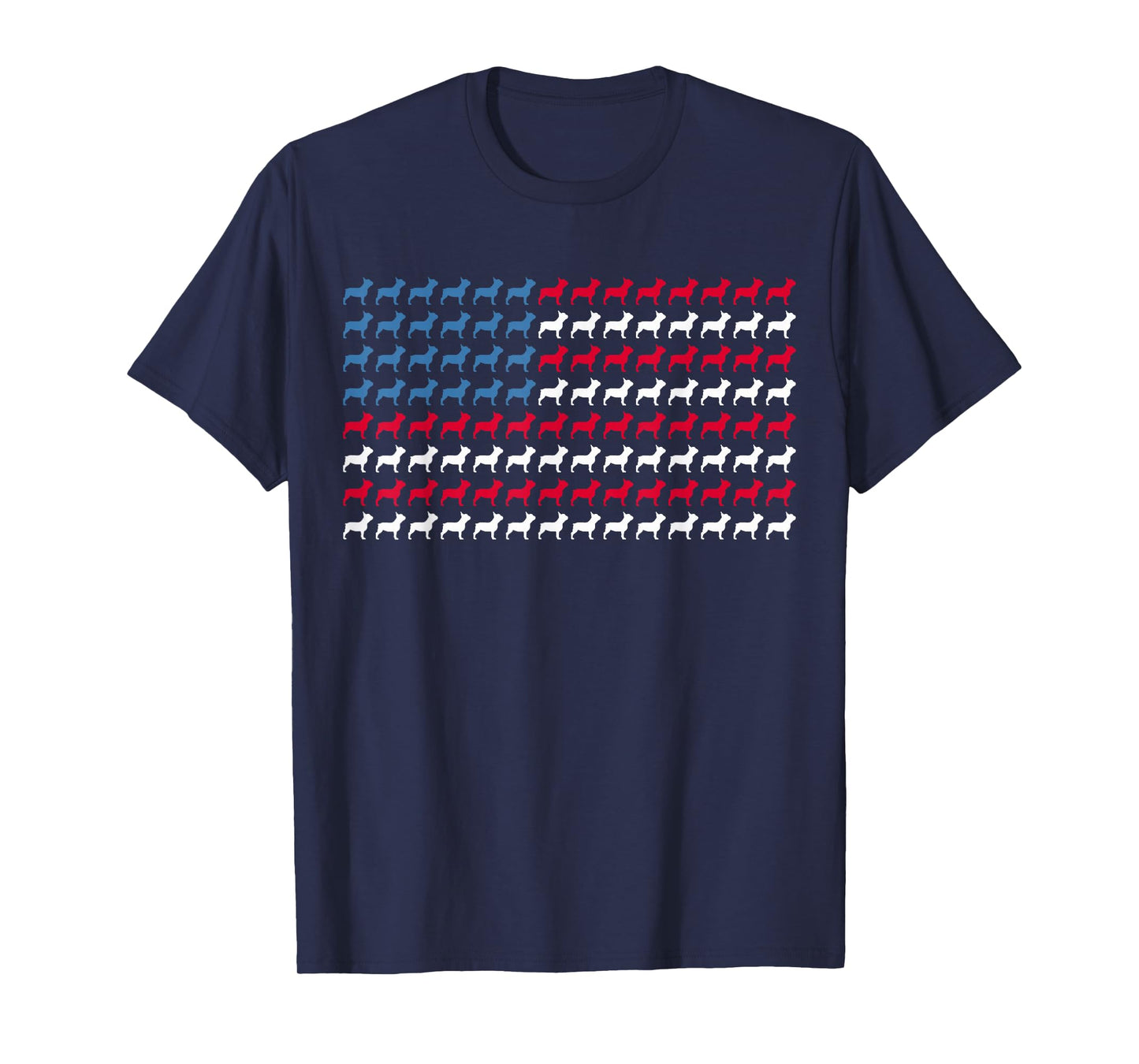 French Bulldog Patriotic American Flag Frenchie 4th Of July Men Women Kids T-Shirt