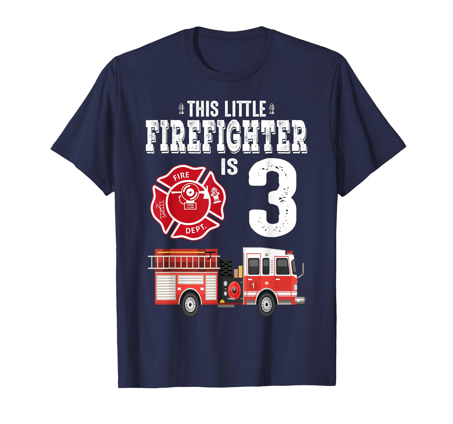 Sound The Alarm I'm 3 Funny Future Firefighter Birthday T-Shirt