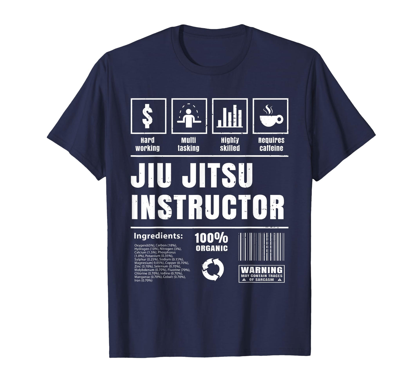 Jiu Jitsu Instructor Coach Sensei Funny Brazilian BJJ Gift T-Shirt