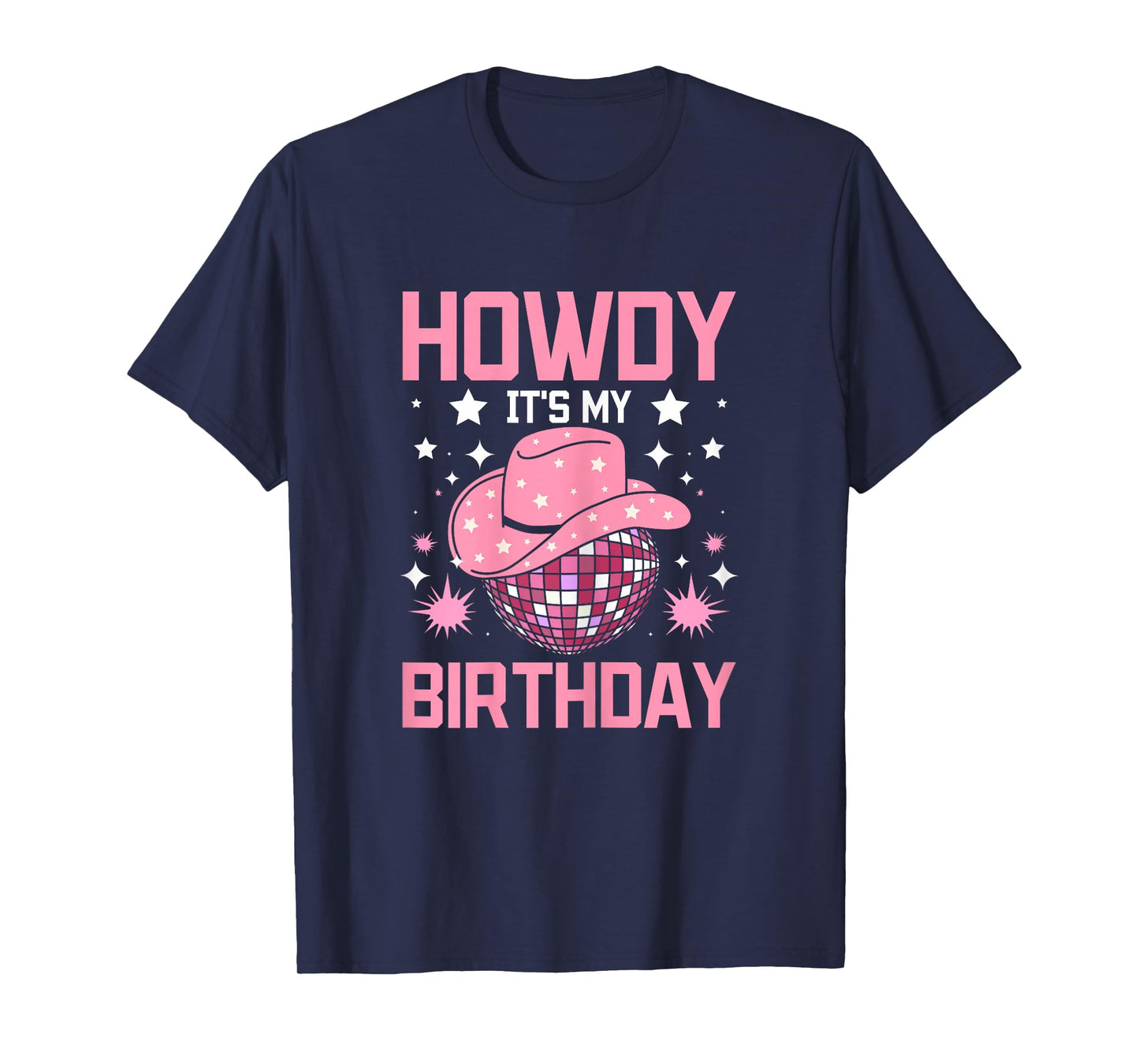 Western howdy its my Birthday disco cowgirl T-Shirt