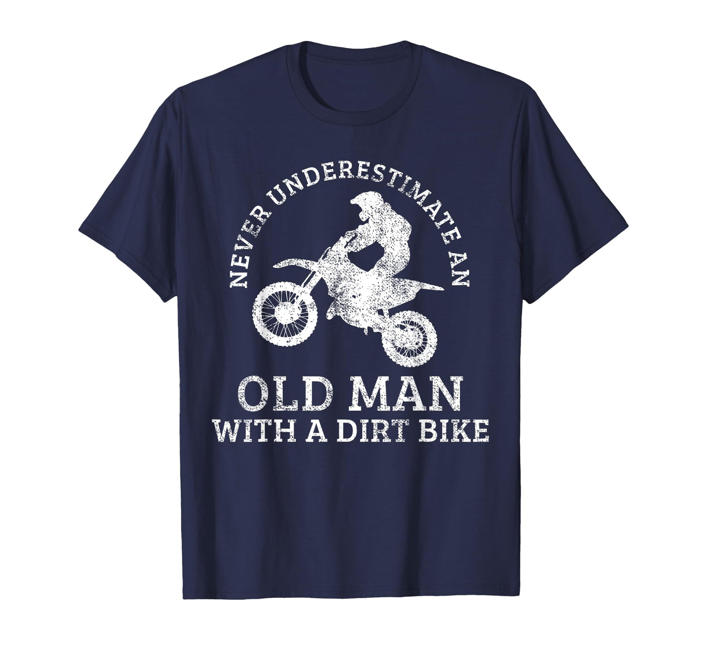 Motocross Dirt Bike Biking Grandpa Old Man Vintage T-Shirt