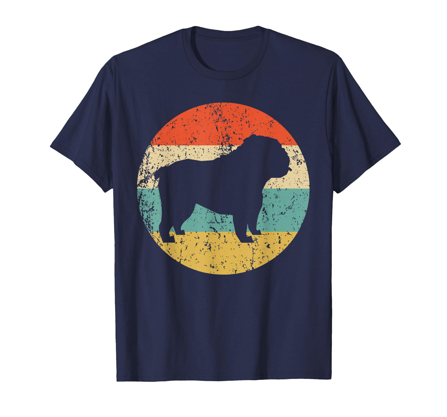 English Bulldog Shirt - Retro English Bulldog Dog T-Shirt T-Shirt