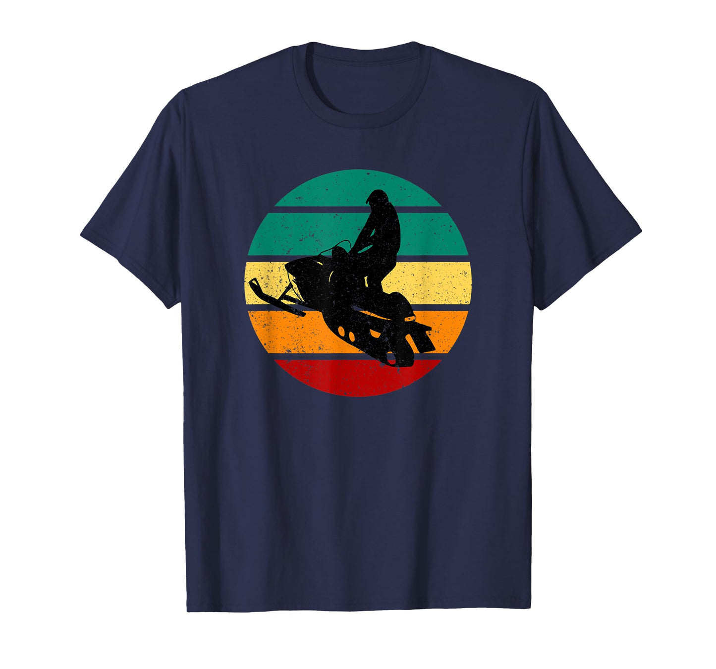 Snowmobile Vintage Motor Sled & Sunset Winter Sports Alpine T-Shirt