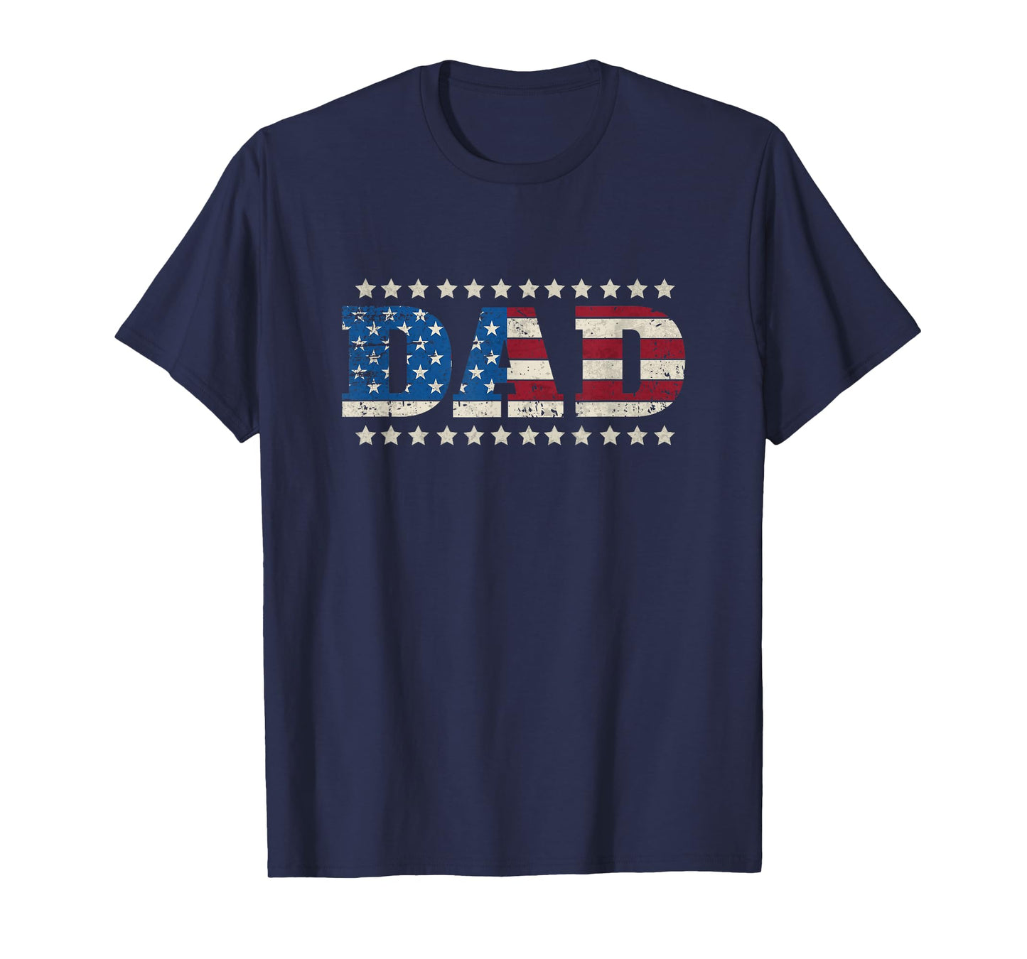 Dad Patriotic USA American Flag 4th of July Family Matching T-Shirt
