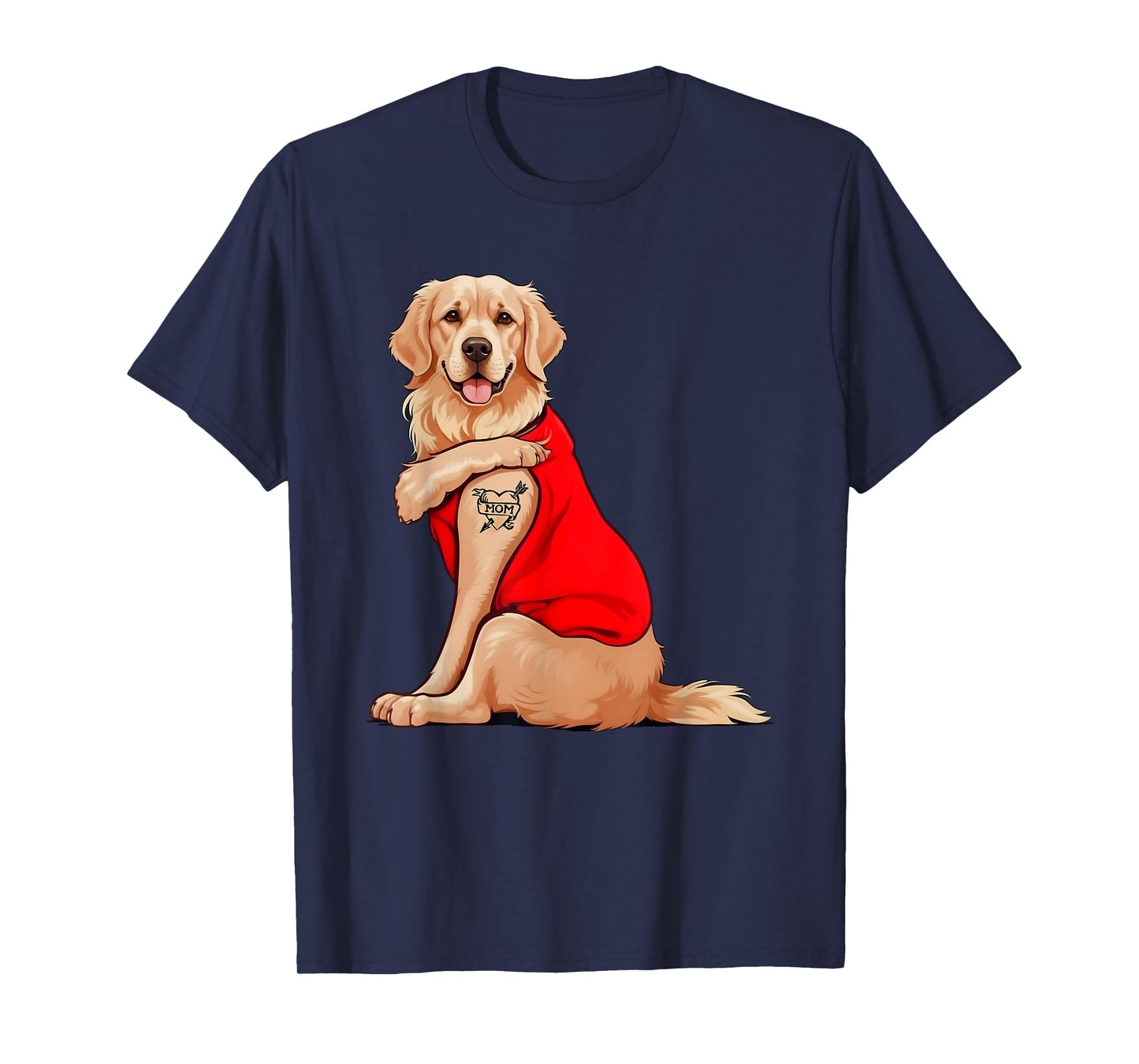 Funny Golden-Retriever Dog I Love Mom Men Women T-Shirt
