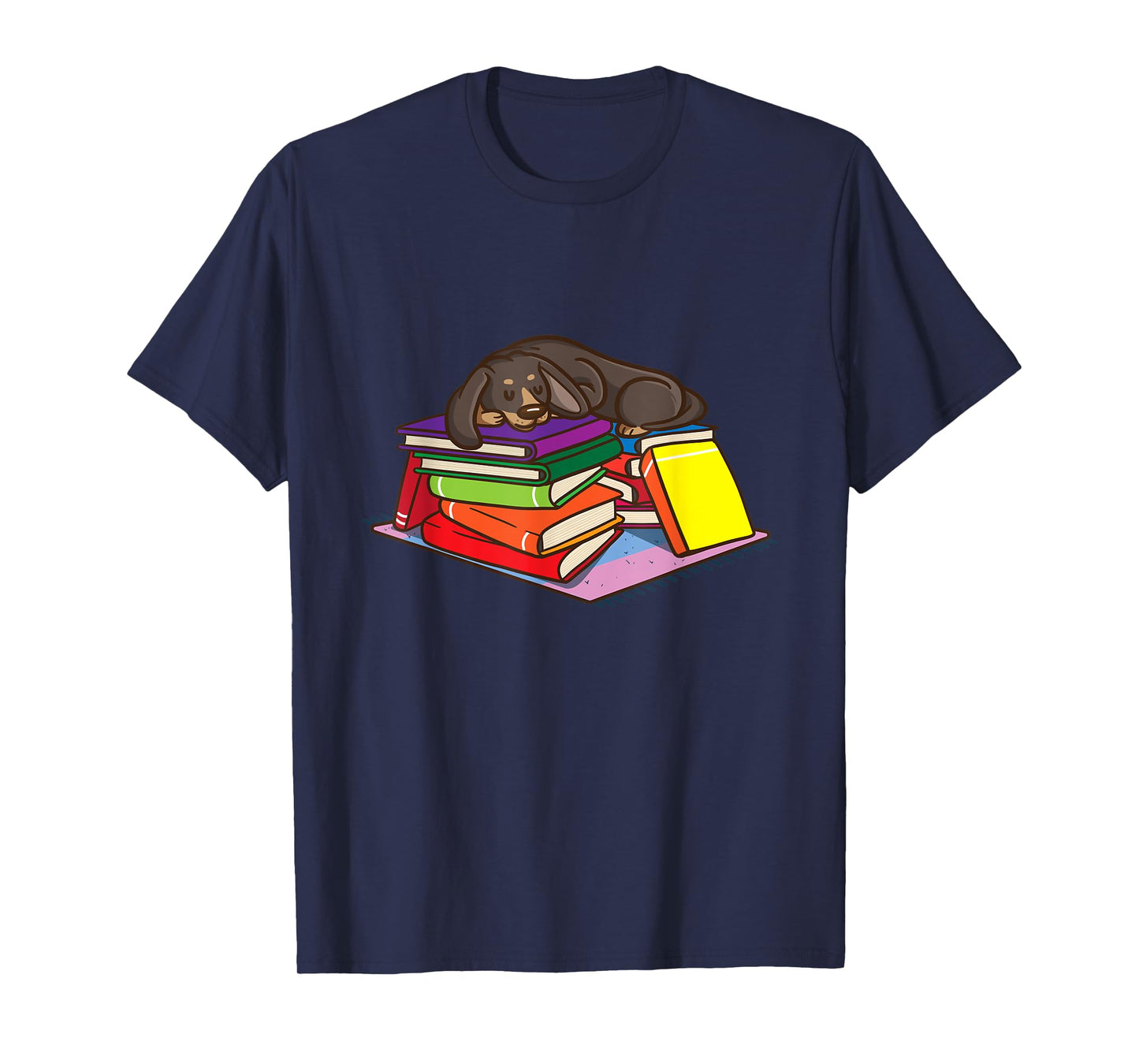 Dachshund Book Reading Lovers Gift Bookworm Girls Teachers T-Shirt