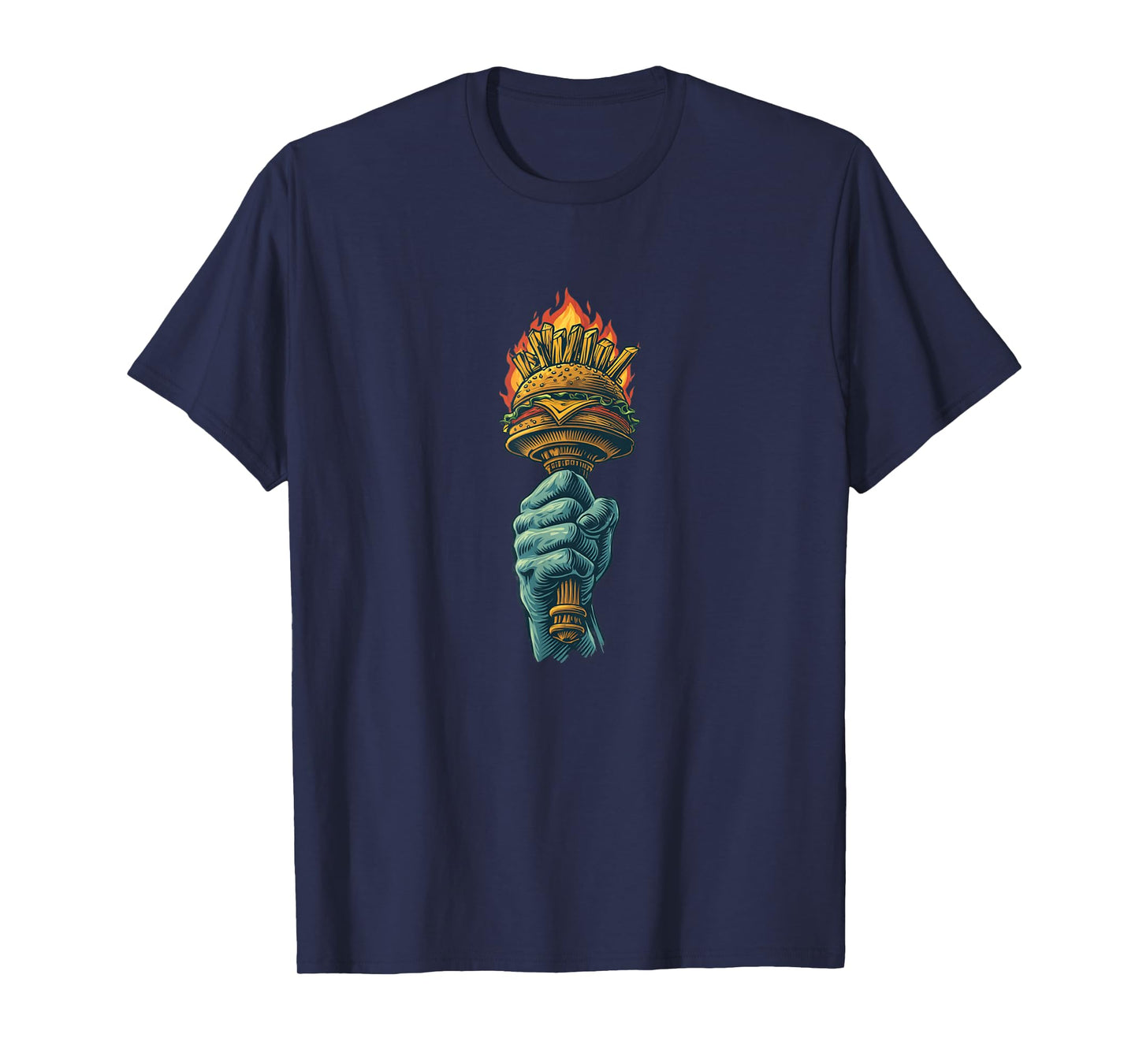 Awesome Fast Food Trophy with Flames Costume T-Shirt