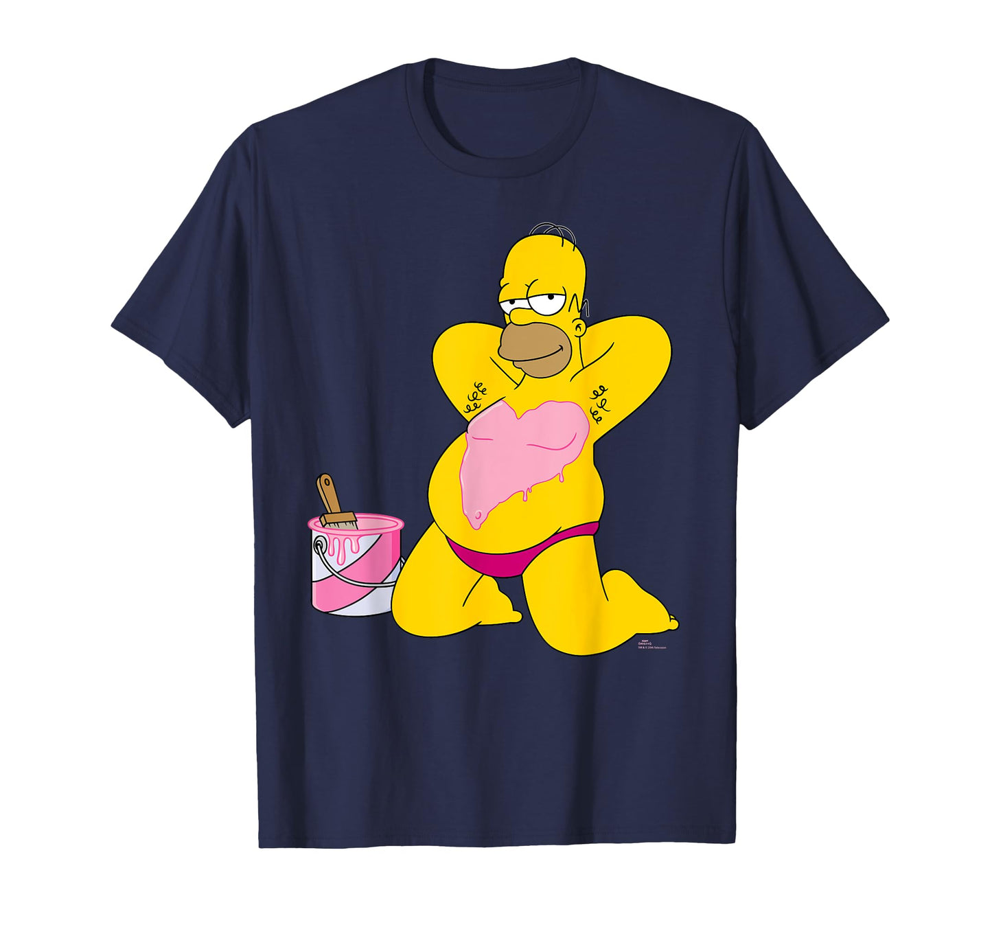 The Simpsons Homer Simpson Big Pink Heart Valentine’s Day T-Shirt