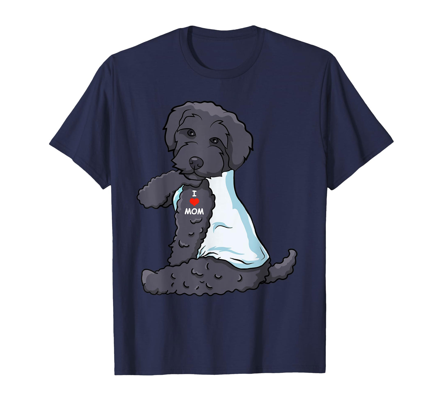 I Love Mom Tattoo Schnoodle Mom Dog Lover Women T-Shirt