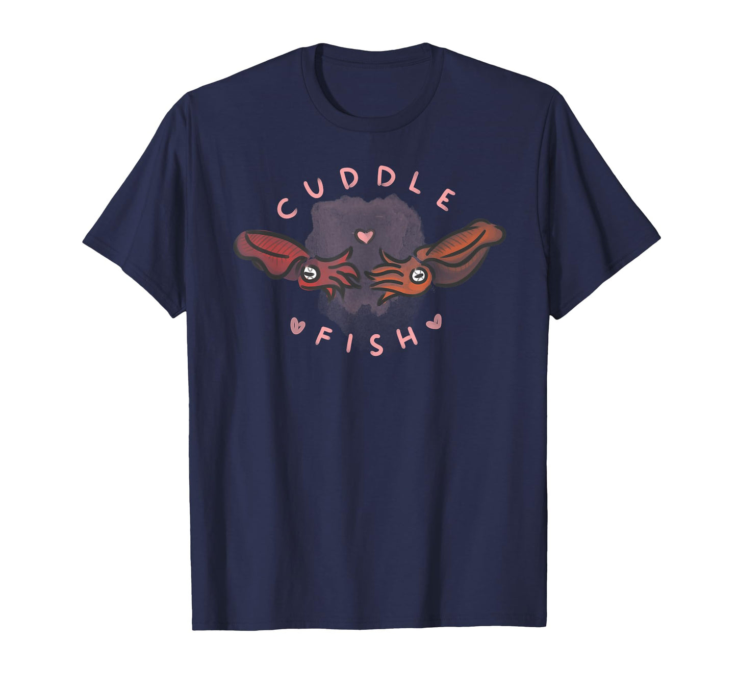 Cuddle Fish love heart cartoon word pun cuttlefish tshirt