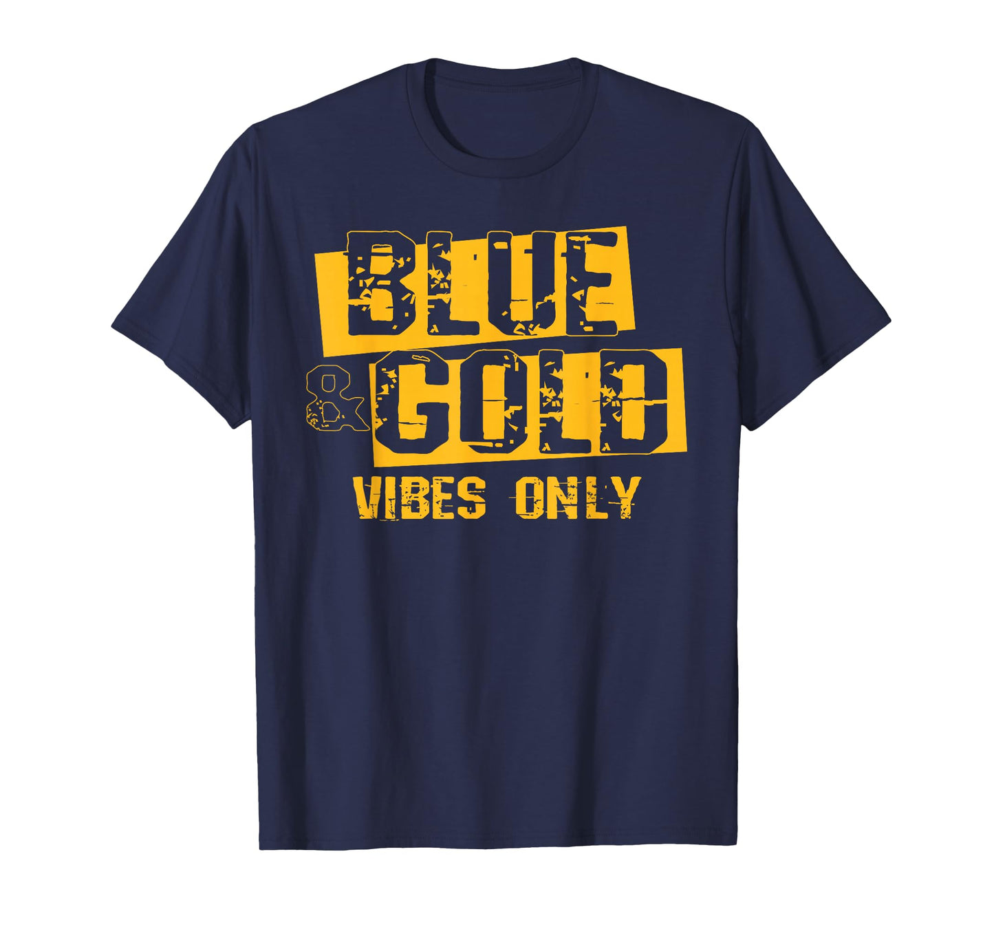 Blue and Gold Shirt Game Day Group Tee High School Football T-Shirt