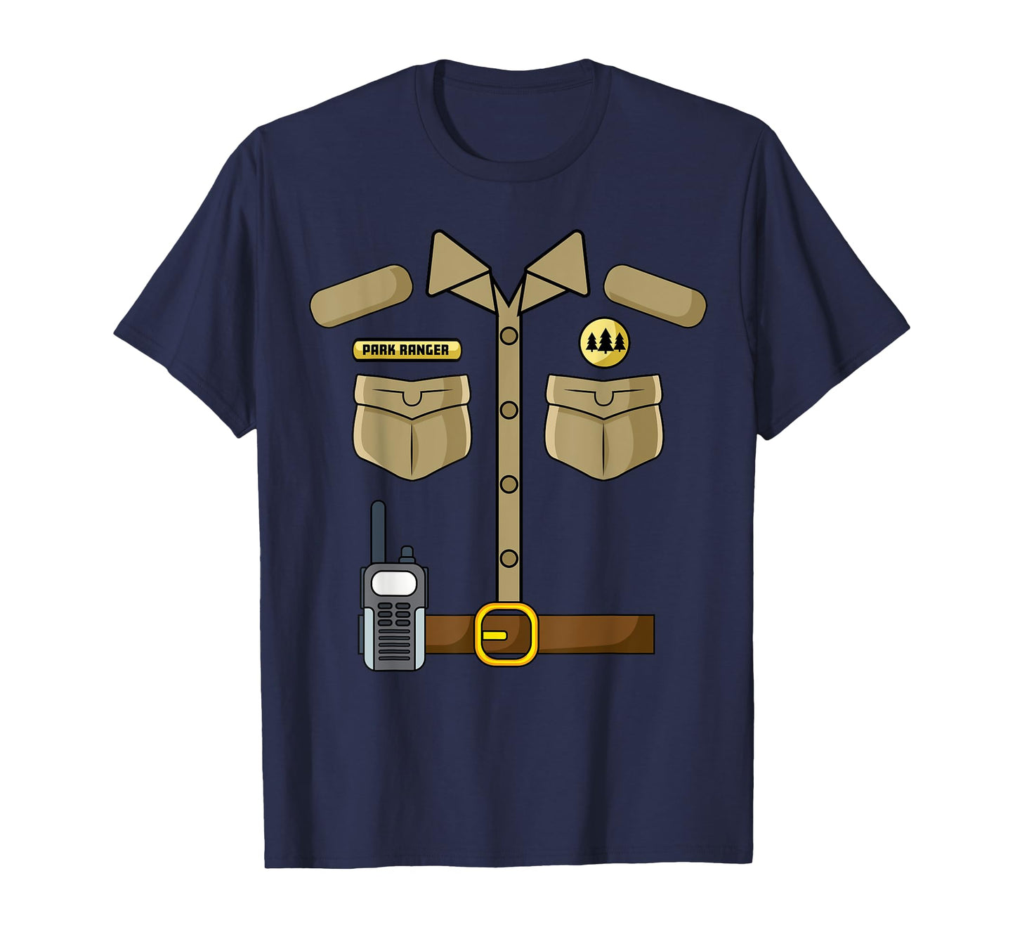Forest Ranger Park Warden Funny DIY Lazy Halloween Costume T-Shirt
