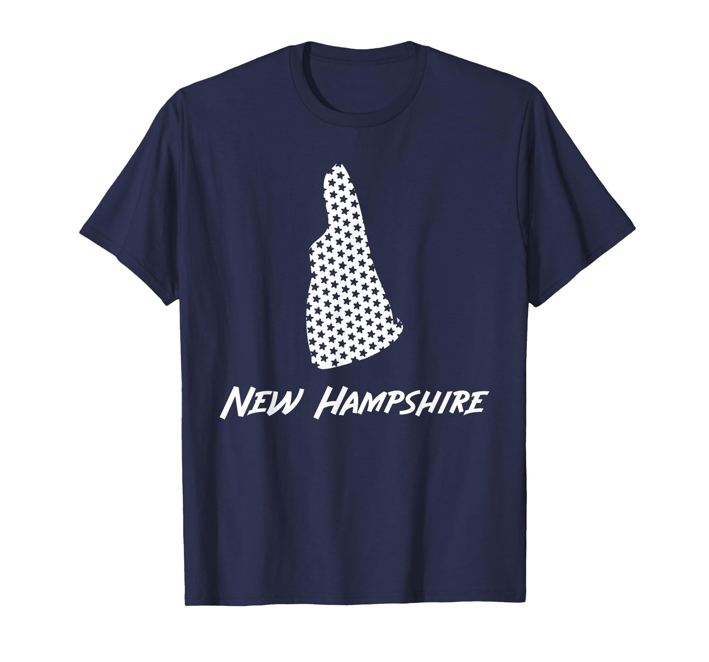 New Hampshire USA State Outline Stars Vintage Retro Design T-Shirt