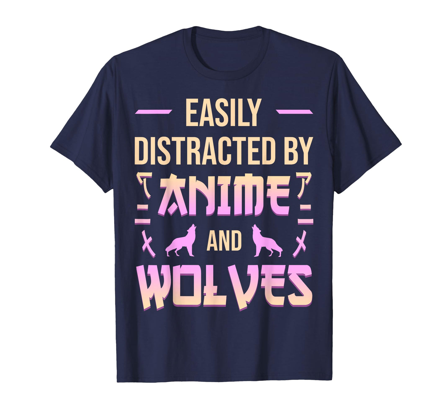 Anime And Wolves Kawaii Anime Lover Japanese Otaku Wolf T-Shirt