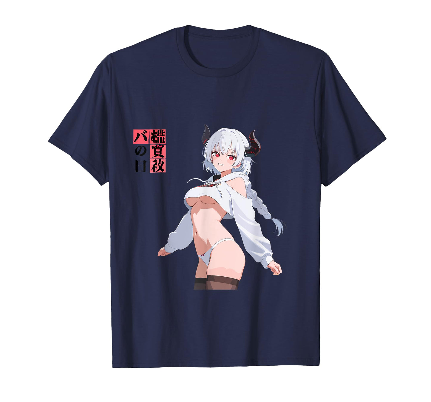 Sexy Waifu Anime Girl Bikini Horns Braid Japanese Art T-Shirt