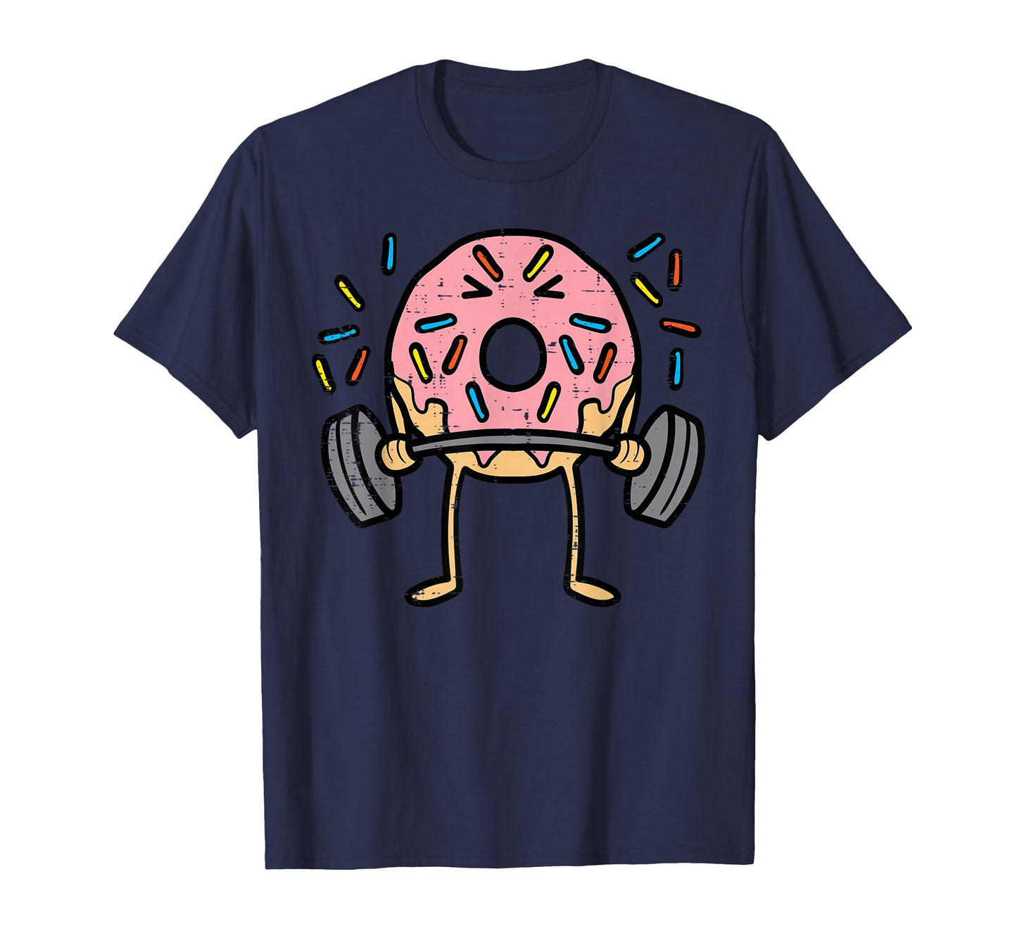 Gym Donut Deadlift Funny Workout Fitness Exercise Women Men T-Shirt