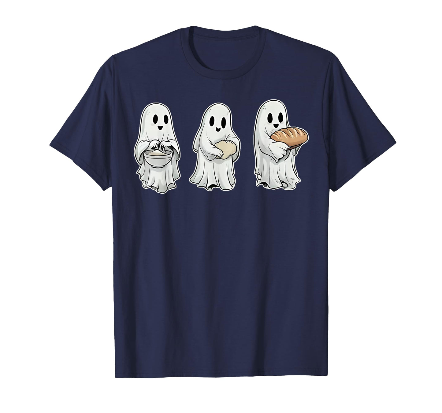 Sourdough Bread Halloween Cute Ghost Homemaker Baking Baker T-Shirt
