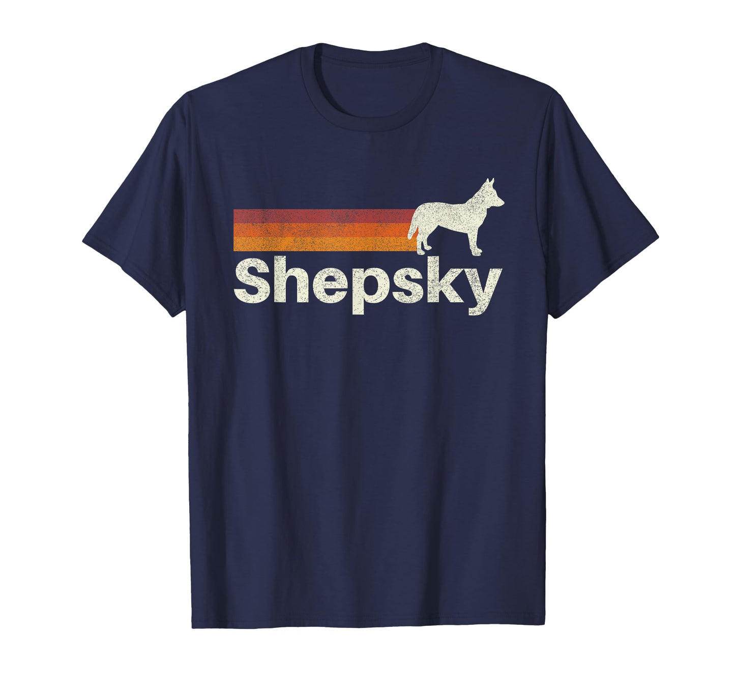 Vintage Shepsky Retro Mom Dad Dog Men Women Girls Kids T-Shirt