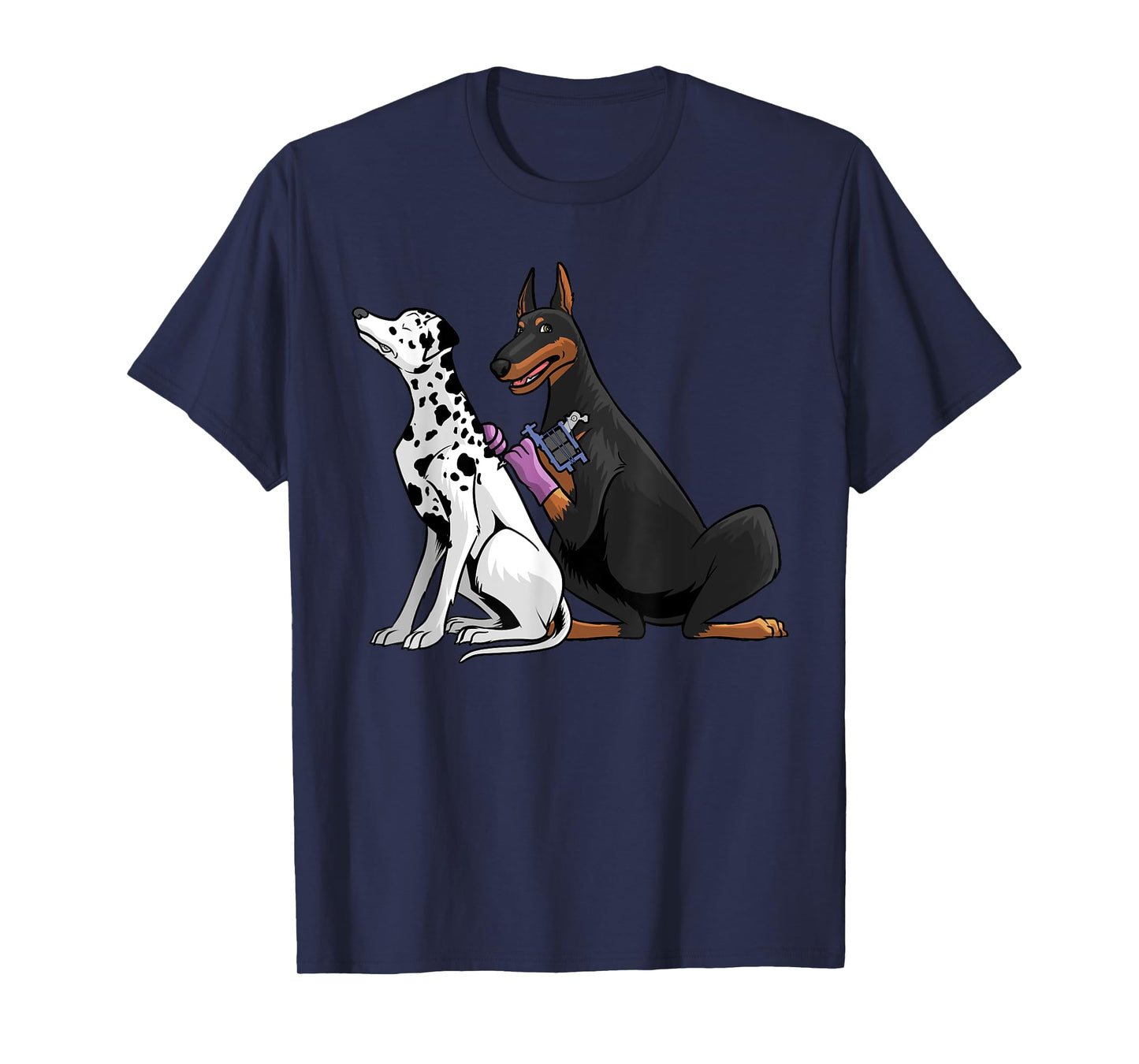 Cool Tattoo Artist For Men Women Kids Dalmatian Doberman Dog T-Shirt