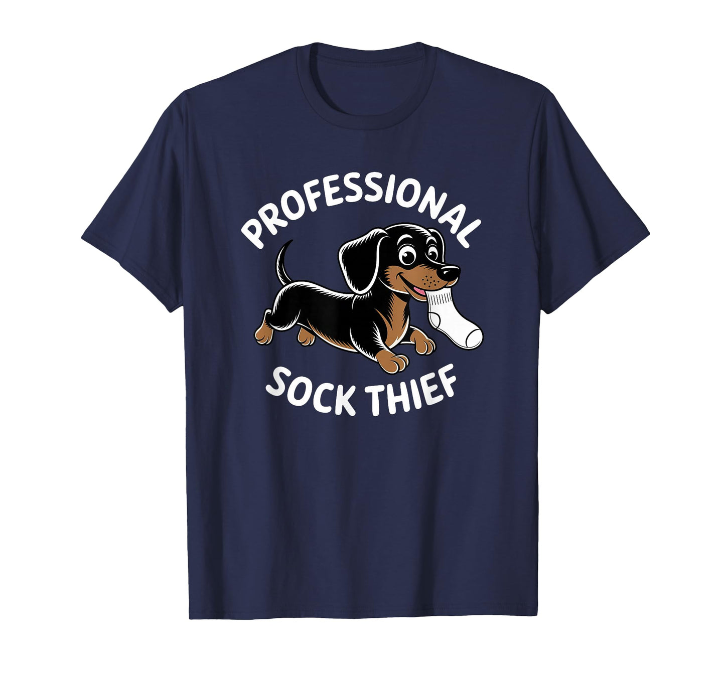 Dachshund Sock Thief Humor Dog Lover T-Shirt