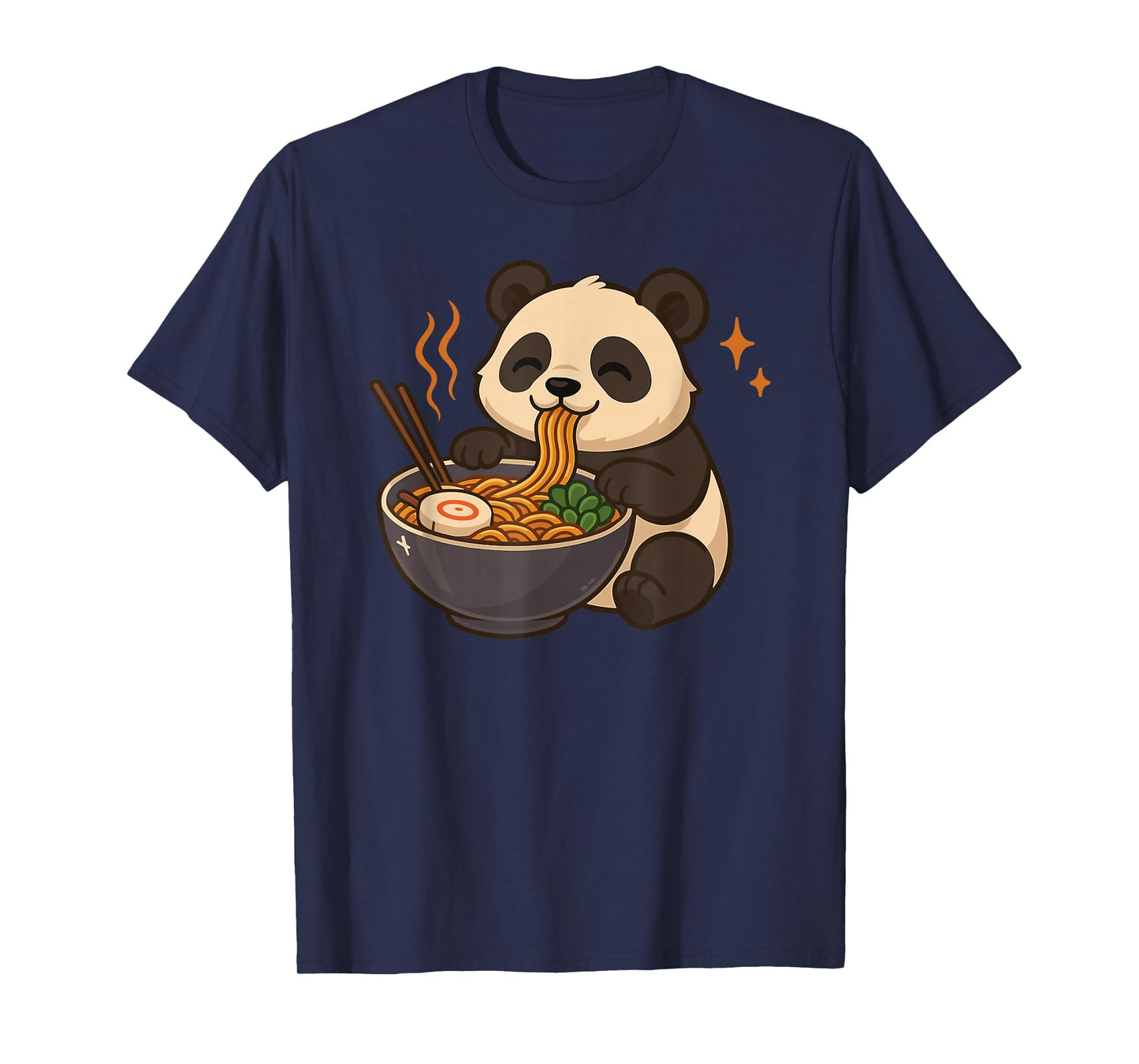 Panda with Noodles Ramen Kawaii Panda T-Shirt